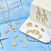 BENECREAT 20Pcs 5 Style Brass Connector Charms KK-BC0008-13-5