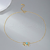 Beach Style 925 Sterling Silver Pave Clear Cubic Zirconia Starfish Evil Eye Shell Shaped Pendant Necklaces for Women RT6675-4