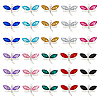 DICOSMETIC 40Pcs 10 Colors Alloy with Acrylic Rhinestone Pendants RB-DC0001-05-1