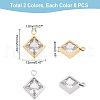Unicraftale 16Pcs 2 Colors 304 Stainless Steel Pendant STAS-UN0035-41-5