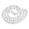 Transparent Electroplate Glass Bead Strands EGLA-TAC0003-04L-2