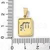 304 Stainless Steel Twelve Constellations Pendants STAS-S152-02G-F-3