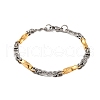 201 Stainless Steel Twist Link Chain Bracelets BJEW-B078-124GP-1