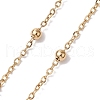 Flower Glass Beaded Link Chain AJEW-JB01207-01-3