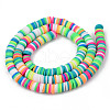 Handmade Polymer Clay Beads Strands CLAY-R089-4mm-105-2