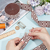 5 Yards Ethnic Style Polycotton Jacquard Rhombus Ribbon OCOR-WH0078-167A-3