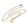 304 Stainless Steel Rolo Chain Pendant Necklaces NJEW-S444-01G-16-3