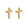 Cross Stainless Steel Crystal Rhinestone Stud Earrings for Women RH7561-3-1