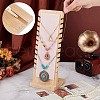Bamboo Wood Jewelry Collection Necklace Display Stand ODIS-WH0005-06-5
