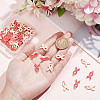 HOBBIESAY 60Pcs 2 Colors Alloy Enamel Pendants ENAM-HY0001-36-3
