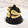 304 Stainless Steel Teardrop Cuff Rings RJEW-Q012-04G-2