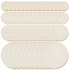 HOBBIESAY 135Pcs 4 Styles Unfinished Wood Discs DIY-HY0001-78-1