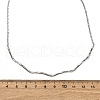 304 Stainless Steel Wave Shape Link Chain Necklaces for Women NJEW-S439-08P-5
