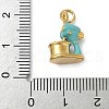 304 Stainless Steel Enamel Pendants STAS-M120-01B-G-3