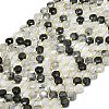 Natural Black Tourmalinated Quartz Beads Strands G-C116-A76-02-2