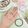 WADORN 15Pcs 3 Colors Zinc Alloy Round Rings FIND-WR0010-79-4