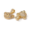 Brass Micro Pave Cubic Zirconia Pendants KK-B061-10G-3