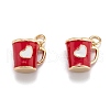 Brass Enamel Charms KK-P196-A-3