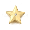 Brass Micro Pave Clear Cubic Zirconia Charms KK-B136-10G-04-1
