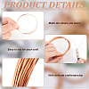 BENECREAT 6 Roll 6 Colors 10M Flat Aluminum Wire FIND-BC0013-42A-4