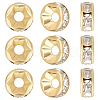 Beebeecraft 200Pcs Brass Pave Clear Cubic Zirconia Beads KK-BBC0015-87B-1