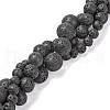 3 Strand 3 Sizes Natural Lava Rock Beads Strands G-FS0001-03-2