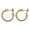 Ion Plating(IP) 304 Stainless Steel Twist Stud Earrings for Women EJEW-M023-07E-1