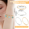 Beebeecraft 10Pcs 2 Colors Adjustable 304 Stainless Steel Wire Cuff Bangle Making MAK-BBC0001-14-2