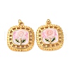 304 Stainless Steel Enamel Pendants STAS-U061-47G-02-1