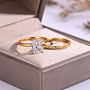 925 Sterling Silver Pave Cubic Zirconia Finger Rings for Couple AG7275-4-1