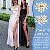 2Pcs Alloy Crystal Rhinestone Shoe Buckle Clips FIND-FG0003-18-7