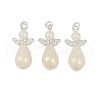 ABS Plastic Imitation Pearl Pendants PALLOY-JF04009-1