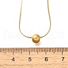 Stainless Steel Round Pendant Necklaces for Women NJEW-G160-02G-5