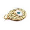 Brass Enamel Pendants KK-O140-08G-3