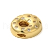 Rack Plating Brass Micro Pave Clear Cubic Zirconia Perdants KK-C067-11G-O-2