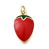 Brass Enamel Pendants KK-F896-01B-G-1