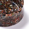 Resin with Natural Mixed Stone Chip Stones Ashtray DJEW-F015-01B-3