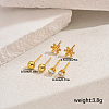 Elegant Stainless Steel Snowflake Stud Earring Sets BX1119-1-5
