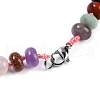 Natural Mixed Stone Rondelle Graduated Beaded Necklaces for Women Men NJEW-K388-02U-3
