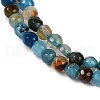 Faceted Natural Agate Round Beads Strands G-E318C-4mm-10-3