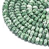 Natural Green Spot Jasper Beads Strands G-P575-A45-8x5mm-3