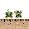 Brass Micro Pave Cubic Zirconia Charms KK-N254-229G-01-3