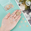 HOBBIESAY 80Pcs 8 Styles Long-Lasting Plated Brass Connector Charms KK-HY0003-74-3