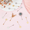 SUNNYCLUE 60 Sets 2 Colors Round Tray Brass Stick Lapel Pins KK-SC0004-99-4
