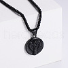 Vintage Stainless Steel Zodiac Snake Pendant Punk Jewelry Necklaces for Men MO5846-3-1