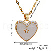 Elegant Fashionable Brass Micro Pave Clear Shiny Cubic Zirconia Heart Necklaces for Daily Wear HK4555-1-3