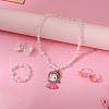 Princess Plastic Pendant Necklaces & Beaded Bracelets & Rings & Hair Clips for Children FS-WG6B3C8-04-1