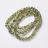 Electroplate Transparent Glass Beads Strands EGLA-A034-T2mm-S17-2