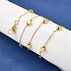 Heart Brass Link Chain Necklaces NJEW-M108-23G-5