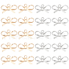 BENECREAT 20Pcs 2 Colors Brass Pendants KK-BC0013-30-1